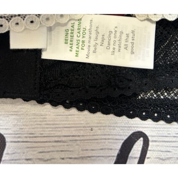 Aerie Hibiscus Lace Longline Bralette Lot of 2 Black & White Size Small - Picture 5 of 7